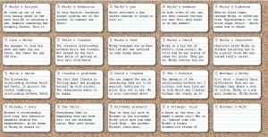 Plot lines jotted down as I create the characters.