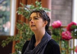 Therese Gallacher as the American film star Olivia who falls for Olivia disguised as a man. (PHOTO: PHIL MANSELL)