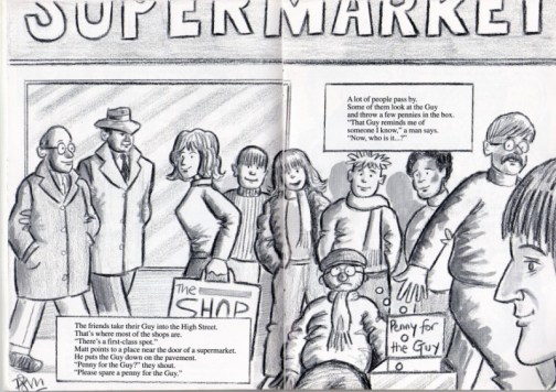 Artwork from 'A Bonfire in Jubilee Street' by Phil Mansell