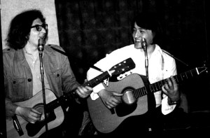 Rare archive photo of Phil Mansell and Drew Millin of the BOI performing live. (Phil Mansell Collection)