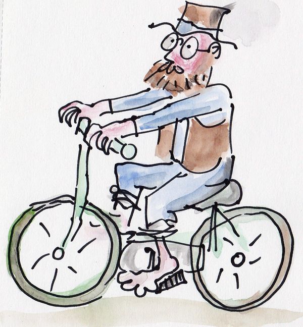 Mungo on Bike Sketch 1)