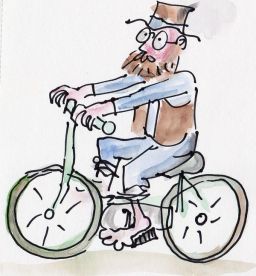 Mungo on Bike Sketch 1)