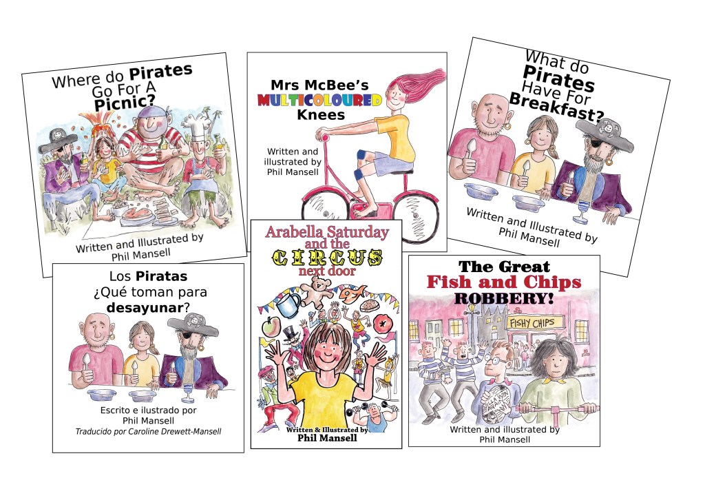 Children's books by Phil Manseel published by Back2Back Books on Amazon,