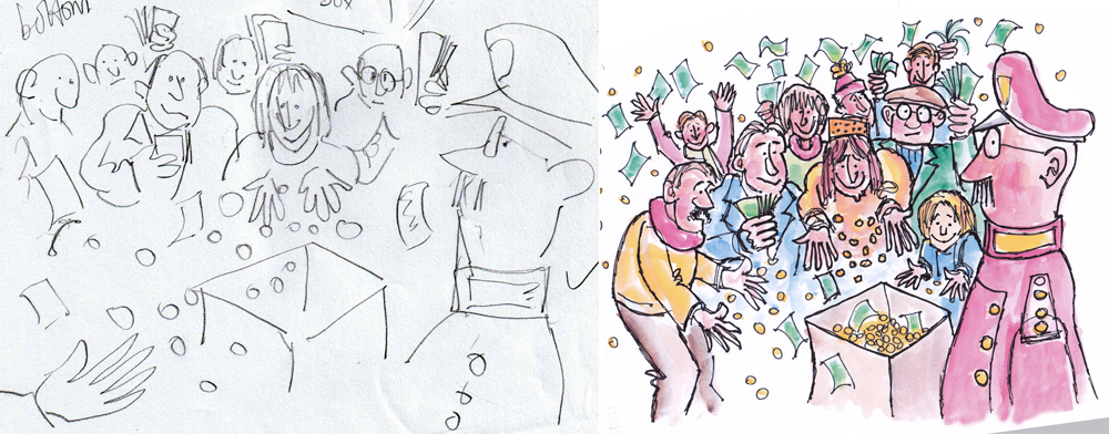 Sketch + Art - Band Man + Crowd